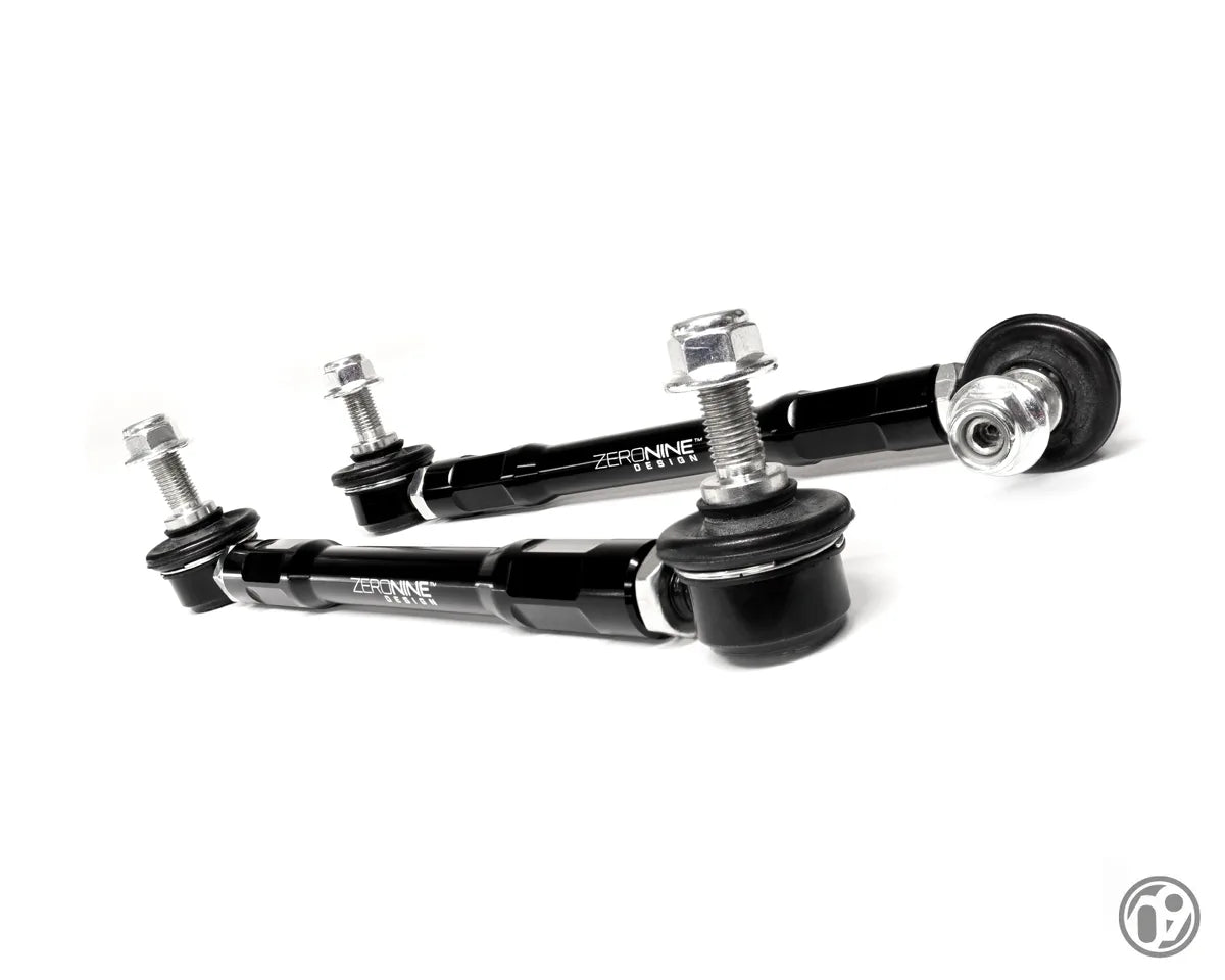 09Design adjustable drop links for Fiesta ST Mk8 three-quarter view